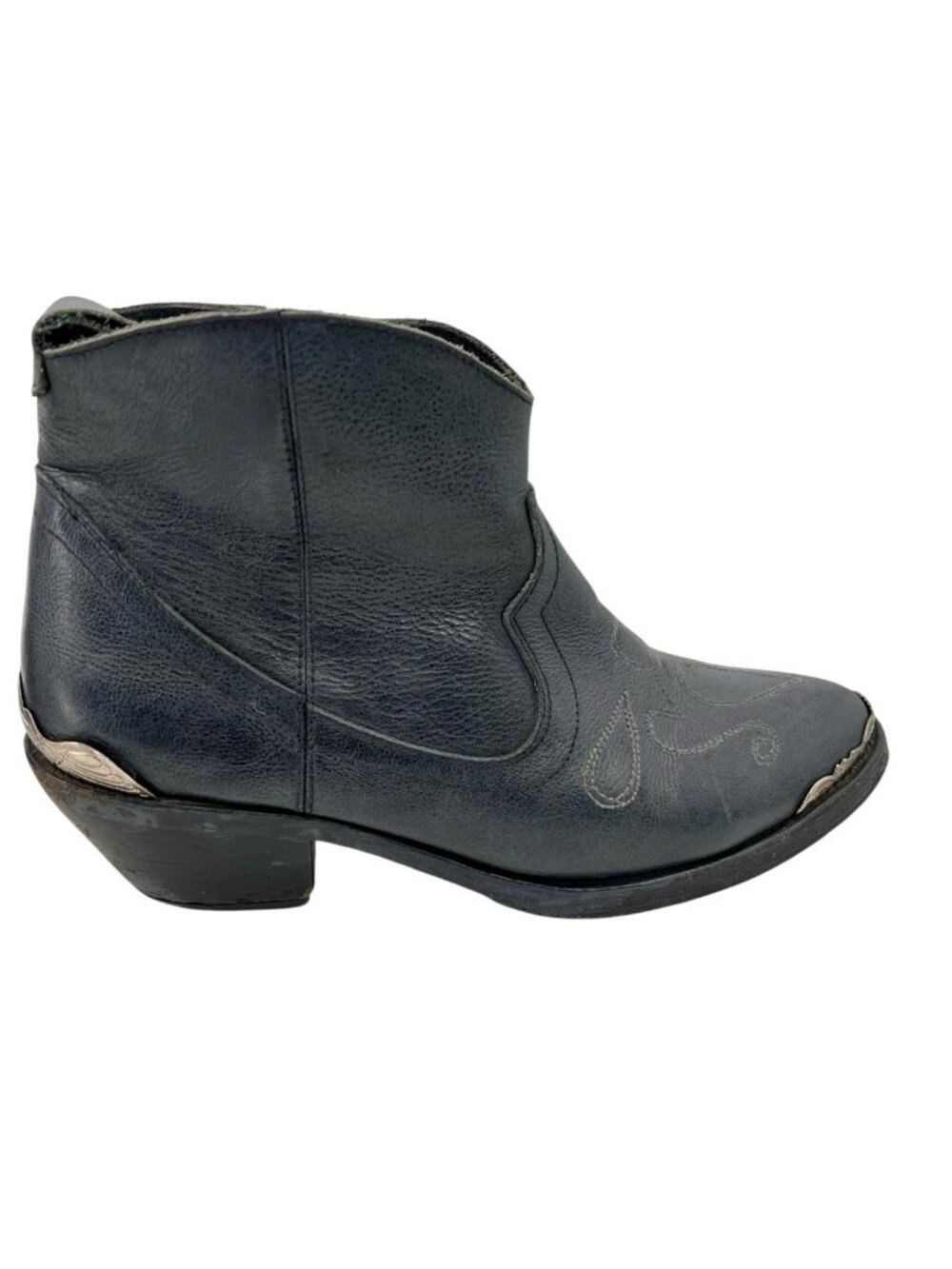 SPELL  & THE GYPSY Women's Gray Silver Stud Toe Cowboy Side Zip Booties 39 - Picture 4 of 10